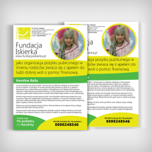 Ulotka Fundacja Iskierka